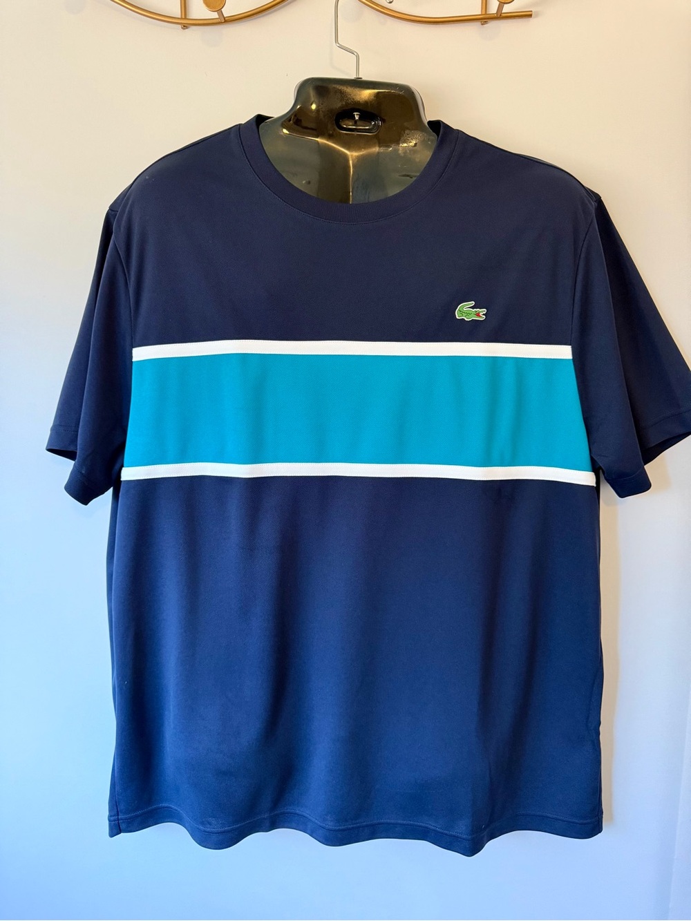 Lacoste Sport Ultra Dry Colorblock T-Shirt Men's 3XL - Navy